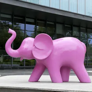 Outdoor Home Decoration Skulptur Zeitgenössische Pop Art Skulptur FRP Harz Elefant Skulptur Dekoration Fabrik Direkt vertrieb