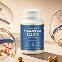 Yiteng Vitamine D3 K2 B12 Gélules Molles pour Adultes – Soutien Osseux, Cardiaque et Immunitaire – Complément Alimentaire Riche en Protéines – 60 Gélules par Flacon – Durée de Conservation 24 Mois