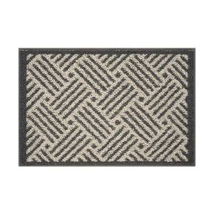Tapete de Entrada Rectangular con Patrón Geométrico, Antideslizante, de Fibra de Poliéster, Fácil de Limpiar - Product Image 4