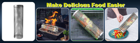 0em Odm Gril de barbecue extérieur en acier inoxydable Cage de fumeur à tambour rotatif portable avec grille de gril pour fumer la torréfaction