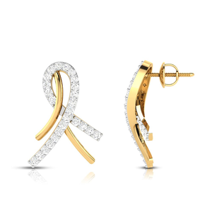 Pendientes de Diamantes Redondos Cultivados en Laboratorio, Oro de 14K, Claridad VVS, Color D, Certificados, Modernos, para Compromiso y Joyería Femenina al por Mayor - Product Image 4