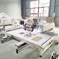 Machines informatisées à tête unique pour broderie de perles et de cordons, grande zone de travail industrielle 1200/1500x800mm, 12 à 15 couleurs