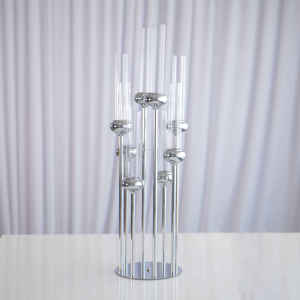 Candelabro Metálico de 8 Brazos de Diseño Nuevo y Lujoso, Decoración para Bodas y Eventos, Portavelas de Pilar de Lujo - Product Image 3