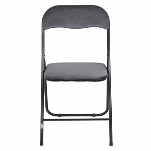 CHAISE PLIANTE EN VELVET GRIS - Product Image 2