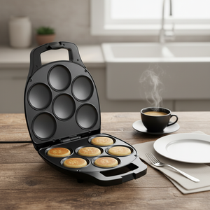 Mini-appareil à empanadas domestique, température réglable pour galettes de maïs, œufs, <span class=keywords><strong>petit</strong></span>-déjeuner automatique, machine à crêpes et arepas 6 tranches - Product Image 5