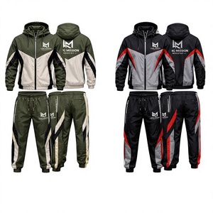 Chándal con Capucha para Hombre Long Mission, Manga Larga, Diseño Color Block, Ropa Deportiva Casual, Transpirable, Corte Regular, 100% Algodón, Invierno - Product Image 1