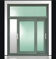 Ventanas negras de vidrio templado de doble acristalamiento de fabricante personalizado moderno, ventanas corredizas de aluminio con impacto de huracán, ventanas casas
