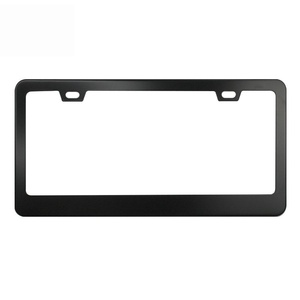 Cadre de plaque d'immatriculation en acier inoxydable et alliage d'aluminium, norme américaine, vente chaude, prend en charge la sélection de divers logos personnalisés - Product Image 5