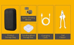 LILIPRO Moulin à ongles électrique à faible bruit pour animaux de compagnie 3 vitesses pour chat et <span class=keywords><strong>chien</strong></span> avec lumière LED et autre écran d'affichage - Product Image 5