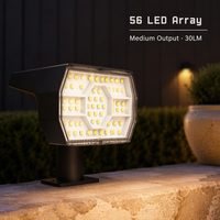 Projecteur solaire HIGHWIN 56 LED blanc chaud 3000K 15LM 30LM 65LM 18650 3.7V 1500mAh Batterie Lampe de jardin extérieure