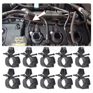 Clips de cable en forma de C de nylon JC-L16 de Jiechuang Auto Parts para la fijación de arneses de cableado automotriz - Product Image 1