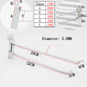 Supermarché Métal Pegboard Double Crochets avec support d'étiquette de prix - Product Image 2