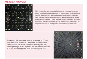 P3.91 โมดูลจอแสดงผล LED ในอาคาร 250x250 มม. โมดูล LED สีเต็มรูปแบบ SMD2121 สำหรับจอแสดงผลโฆษณา - Product Image 5