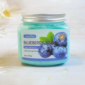 Exfoliante de sal de baño de frutas de Venta caliente VC perla blanqueamiento cara y crema exfoliante corporal para el cuidado de la piel exfoliante de melocotón amarillo granada - Product Image 3