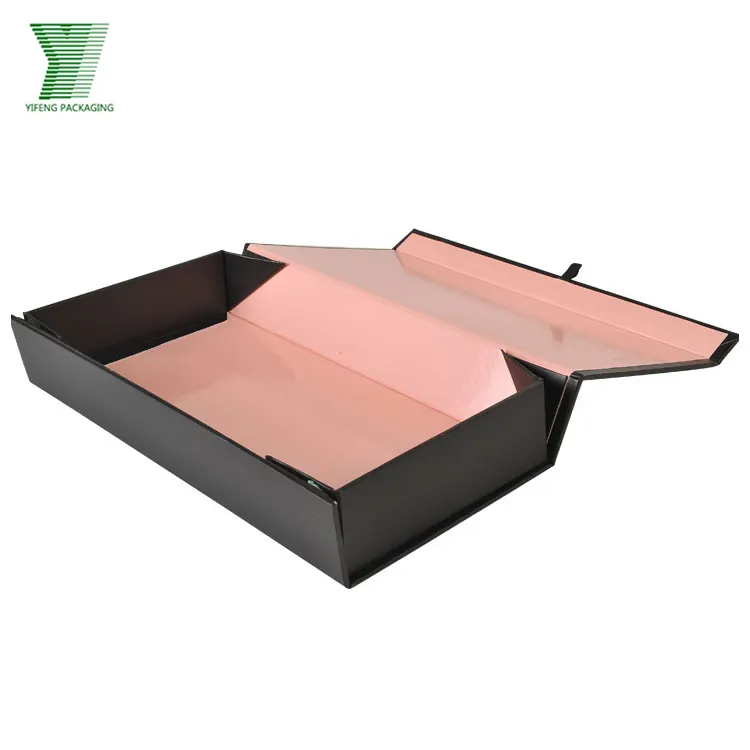 Çin üretimi toptan özelleştirilmiş UV logo siyah karton bayan iç çamaşırı kutuları gelişmiş teknoloji katlanmış kutu ambalaj