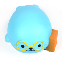 Mainan Squishy Kucing Besar Bahan PU Logo Kustom Langsung dari Pabrik BSCI, Slow Rising, Sezhicai