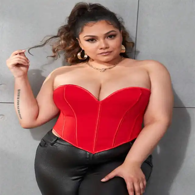 PUSH UP CORSET TUBE CROP TOP