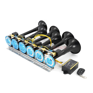 Klaxon électrique 12V à 6 tuyaux avec haut-parleur coaxial, télécommande sans fil, 36 mélodies, 130 dB, universel pour voitures, camions, bateaux, SUV - Product Image 5