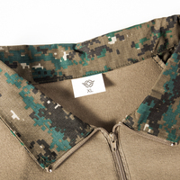 T-shirt tactique de combat noir à séchage rapide, manches longues, camouflage, style grenouillère, pour hommes - Vente en gros