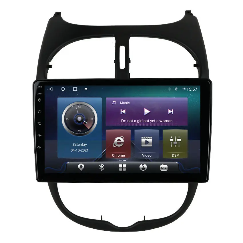 Lecteur DVD autoradio DSP 4G IPS 8Core android pour Peugeot 206 autoradio voiture GPS navigation multimédia stéréo 206CC 206SW