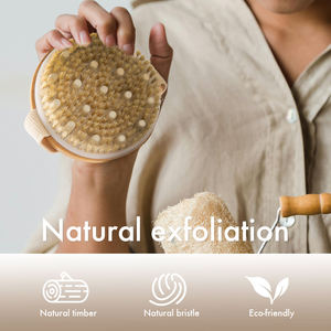 Brosses exfoliantes <span class=keywords><strong>pour</strong></span> <span class=keywords><strong>le</strong></span> corps en bambou bio <span class=keywords><strong>pour</strong></span> peaux sèches, avec picots de massage, <span class=keywords><strong>pour</strong></span> <span class=keywords><strong>le</strong></span> spa et <span class=keywords><strong>le</strong></span> bain - Product Image 5