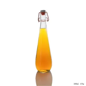 Best Selling High Quality Swing Top Glass Spirit Bottles 500ml juice beverage bottle