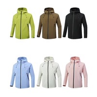 Veste coupe-vent légère unisexe pour adultes en polyester/rayonne, imperméable, respirante, coupe-vent, anti-humidité, pour toutes les saisons, coupe ample
