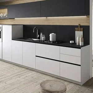 Europäische Shaker-Küchenschrank-Sets, komplett und montagefertig, Foshan China Melaminharzplatte Edelstahl für Außenküchen - Product Image 3