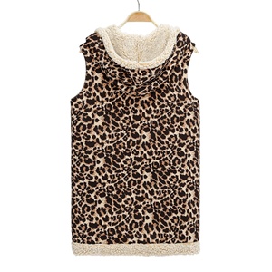 Chalecos de lana reversibles con frente abierto sin mangas Chaleco de Sherpa con capucha de piel sintética para mujer - Product Image 2