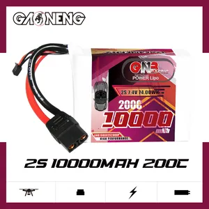 GNB GAONENG 10000mAh 10AH 2S 7,4 V 200C XT90 RC LiPo Batterie RC Car Drag Racing Drag Pack Soft Pack Hoch leistung Schnelle Geschwindigkeit