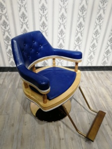 Silla de barbero de altura ajustable de estilo escandinavo de color personalizado, cuero duradero de PVC, salón de belleza para mujer - Product Image 5