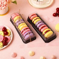 Boîte à macarons transparente de haute qualité en PVC de qualité alimentaire pour l'emballage de gâteaux et de bonbons pour les mariages et les fêtes