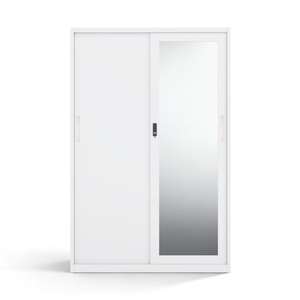 Armario Metálico Impreso con 2 Puertas Corredizas y Espejo de 1200 mm para Dormitorio - Product Image 2