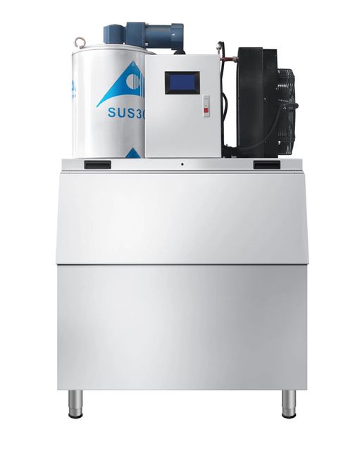 300 KG Flake Ice Machine Ice Maker Commercial 0.3 Tons for Rapid Cooling 15 Ton Industrial Tube Ice Make
