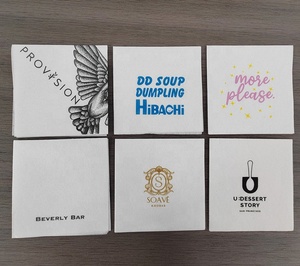 Serviettes Airlaid Offre Spéciale personnalisées avec logo Serviettes de table Serviettes de <span class=keywords><strong>cocktail</strong></span> Serviettes en <span class=keywords><strong>papier</strong></span> de haute qualité Absorbant jetable - Product Image 3