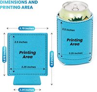 Manchon isotherme personnalisé en néoprène de 3 mm pour canette de bière, avec motif lettres imprimé, pour promotion commerciale