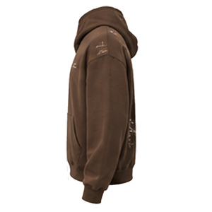<span class=keywords><strong>Sudadera</strong></span> con Capucha Marrón de Algodón Grueso para Hombre, Estilo <span class=keywords><strong>Oversize</strong></span> con Hombros Caídos, Personalizable con Logotipo, de Felpa Lisa - Product Image 5