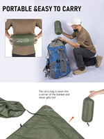 Couverture de camping à capuche Detour, isolation Sorona Thinsulate, imperméable, poncho portable 3-en-1 pour l'hiver, couette ultralégère pour l'extérieur