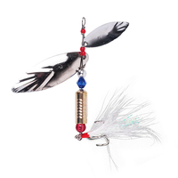 Spinnerbait de différentes tailles 7g 9g, leurres de pêche métalliques, leurres d'eau douce, leurres durs pour la pêche à la forelle