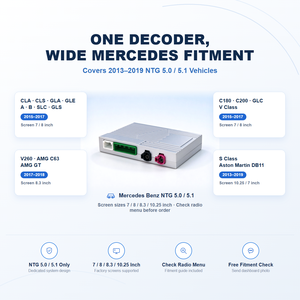 Module sans fil Apple CarPlay et Android Auto pour Mercedes Benz NTG 5.0 5.1, conserve l'écran et le contrôle au volant d'origine - Product Image 2