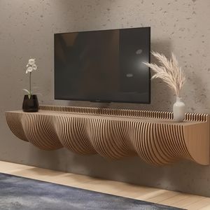 Étagère décorative flottante en bois de luxe ML-WD042, qualité stable pour chambre, entrée, café, manoir - Product Image 4