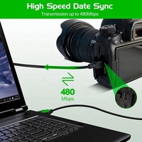 Câble de charge et de synchronisation USB 2.0 Type A mâle vers Mini USB 5 broches (Mini B) mâle, 0,5 m, 1 m, 1,5 m, 2 m, 3 m, 5 m, 480 Mbps