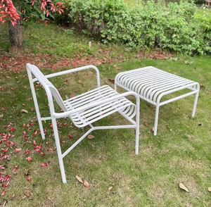 Meubles de patio Ensemble de jardin en aluminium Chaise longue et table d'extérieur en métal Restaurant Café Balcon <span class=keywords><strong>Terrasse</strong></span> - Product Image 5