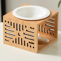 Support de bougie en céramique et bambou, diffuseur d'encens, brûleur d'huiles essentielles, chauffe-cire géométrique