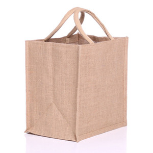 Sac de transport en Jute, contenant pliable, léger et <span class=keywords><strong>pas</strong></span> <span class=keywords><strong>cher</strong></span>, <span class=keywords><strong>naturel</strong></span>, pour les courses, livraison gratuite - Product Image 3