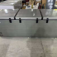 Réfrigérateur horizontal commercial, congélateur 1380L, refroidissement direct, double compresseur, affichage numérique, R290 pour la crème glacée