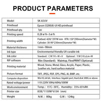 Impresora UV Plana A3 I3200, Totalmente Automática, de Alta Resolución, para Impresión en Material Flexible, Tarjetas, Carcasas de Teléfono, Acrílico, Adhesivos, Ideal para Pequeñas Empresas