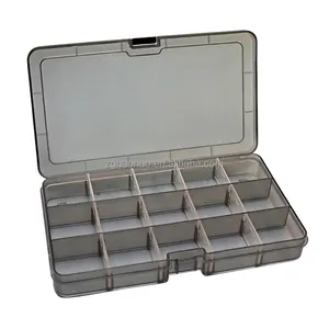 Factory Price Hot Wholesale 15 Grids Electronic Parts Detachable And Adjustable Plastic Storage Box High Quality