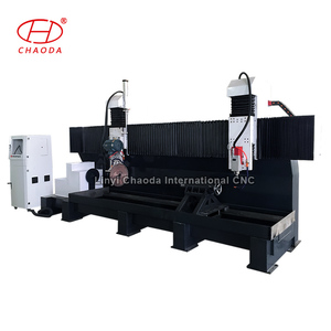 La machine de tour de pierre CNC à prix d'usine comprend une tête de fraisage de lame de scie pour l'artisanat du moteur de piliers de colonnes romaines en granit de marbre - Product Image 6