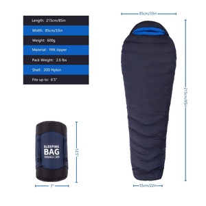 <span class=keywords><strong>Sac</strong></span> <span class=keywords><strong>de</strong></span> <span class=keywords><strong>couchage</strong></span> en duvet <span class=keywords><strong>de</strong></span> canard <span class=keywords><strong>ultra</strong></span> léger, imperméable, pour le camping en plein air en hiver, noir, vente en gros - Product Image 2